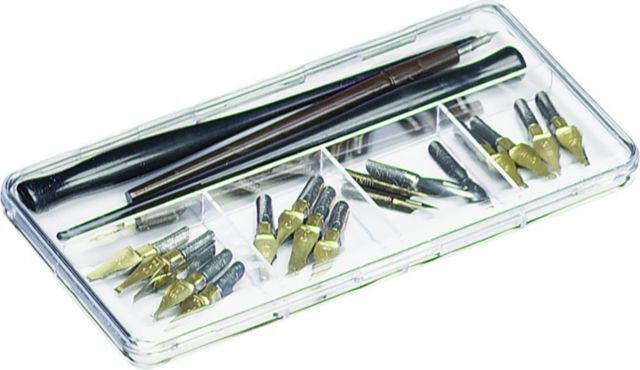 PEN & NIB 7 X 3-1/2 X 1 TRANSPARENT