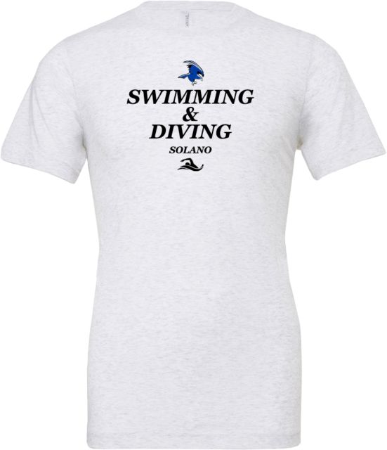 Solano Bella + Canvas Jersey Cotton T Shirt Solano Community College Swim and Dive - ONLINE ONLY