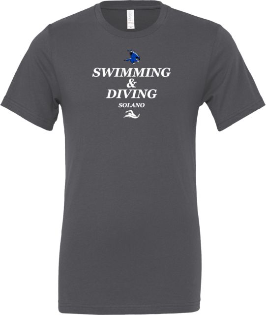 Solano Bella + Canvas Asphalt Jersey Cotton T Shirt Solano Community College Swim and Dive - ONLINE ONLY