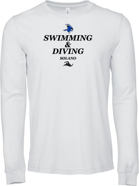 Solano Bella + Canvas Jersey Cotton Long Sleeve T Shirt Solano Community College Swim and Dive - ONLINE ONLY