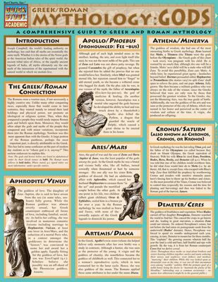 MYTHOLOGY: GREEK/ROMAN GODS