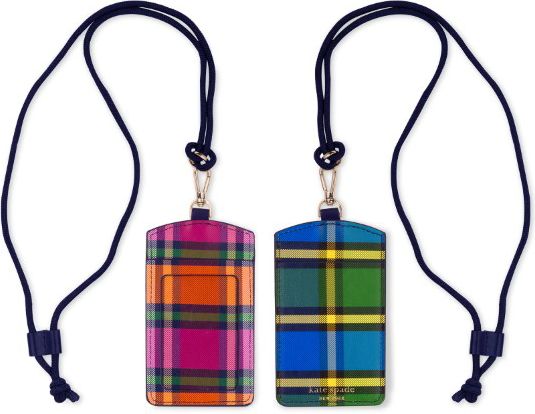 Kate Spade Plaid ID Holder - Set of 2